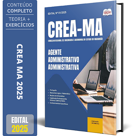 Apostila CREA MA 2025 - Agente Administrativo - Administrativa