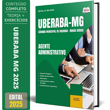Apostila Câmara de Uberaba MG 2025 - Agente Administrativo