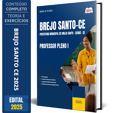Apostila Prefeitura de Brejo Santo CE 2025 - Professor Pleno I
