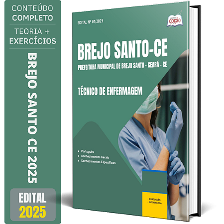 Apostila Prefeitura de Brejo Santo CE 2025 - Técnico de Enfermagem