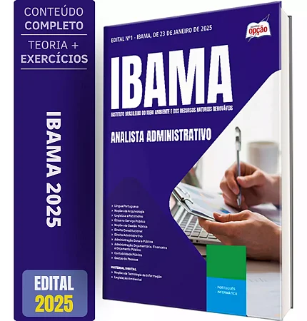 Apostila Analista Administrativo Ibama 2025 - Ed Opção