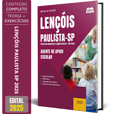 Apostila Prefeitura de Lençóis Paulista SP 2025 - Agente de Apoio Escolar