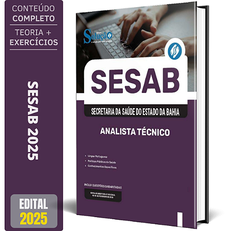 Apostila SESAB Temporários 2025 - Analista Técnico