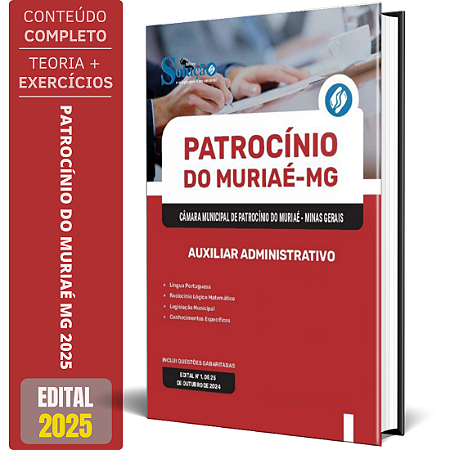 Apostila Câmara de Patrocínio do Muriaé MG 2025 - Auxiliar Administrativo