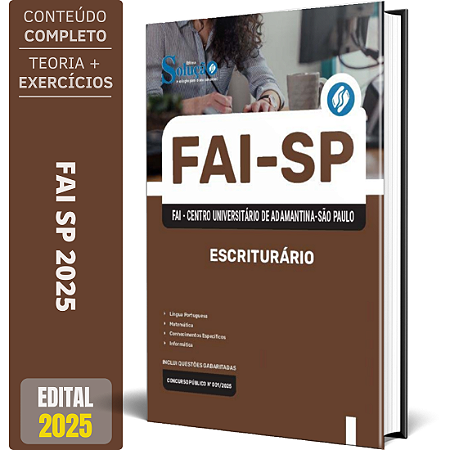 Apostila Concurso FAI SP 2025 - Escriturário