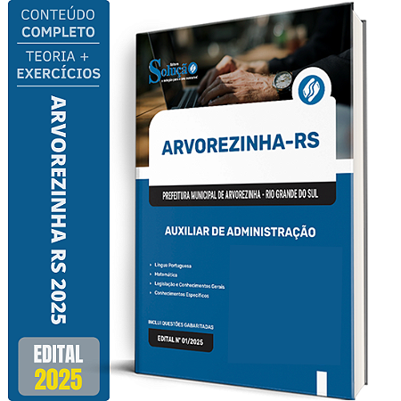 Apostila Prefeitura de Arvorezinha RS 2025 - Auxiliar de Administração