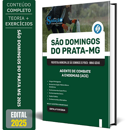 Apostila Prefeitura de São Domingos do Prata MG 2025 - Agente de Combate a Endemias (ACE)