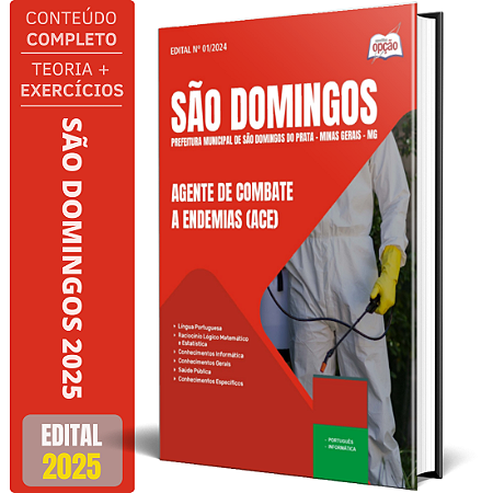 Apostila Prefeitura de São Domingos do Prata MG 2025 - Agente de Combate a Endemias (ACE)