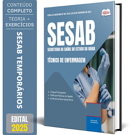 Apostila SESAB Temporários 2025 - Técnico de Enfermagem