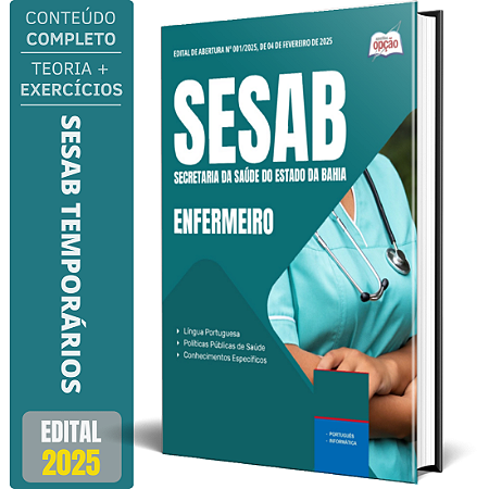 Apostila SESAB Temporários 2025 - Enfermeiro