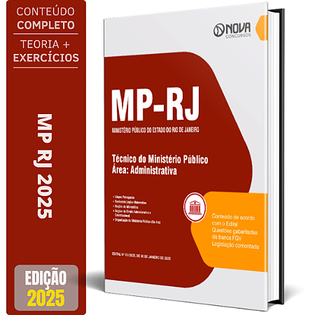 Apostila MP RJ 2025 - Técnico do Ministério Público - Área: Administrativa