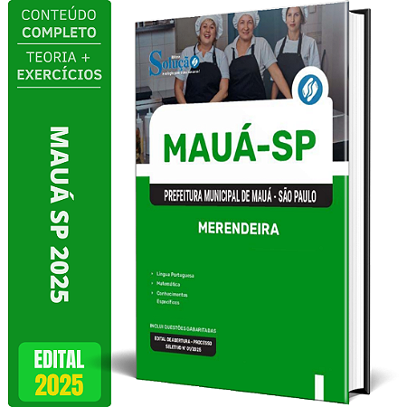 Apostila Prefeitura de Mauá SP 2025 - Merendeira