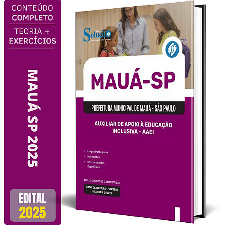 Apostila Prefeitura de Mauá SP 2025 - Auxiliar de Apoio à Educação Inclusiva - AAEI