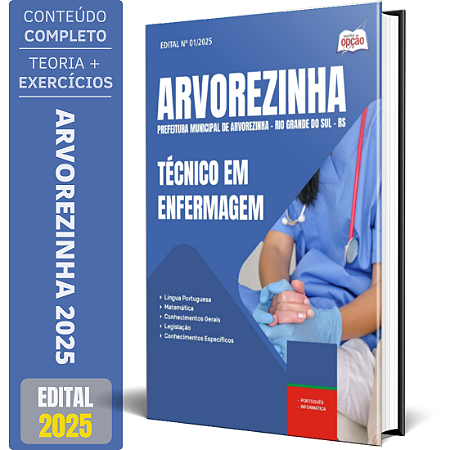 Apostila Prefeitura de Arvorezinha RS 2025 - Técnico em Enfermagem