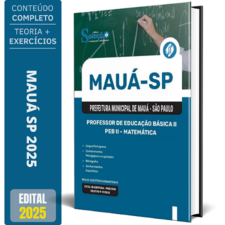 Apostila Prefeitura de Mauá SP 2025 - Professor de Educação Básica II - PEB II - Matemática