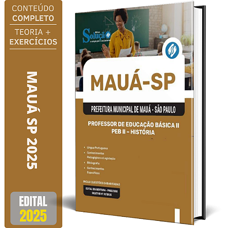 Apostila Prefeitura de Mauá SP 2025 - Professor de Educação Básica II - PEB II - História