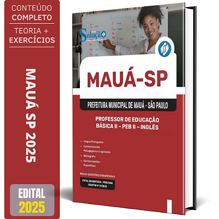 Apostila Prefeitura de Mauá SP 2025 - Professor de Educação Básica II - PEB II - Inglês