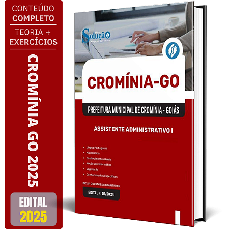 Apostila Prefeitura de Cromínia GO 2025 - Assistente Administrativo I
