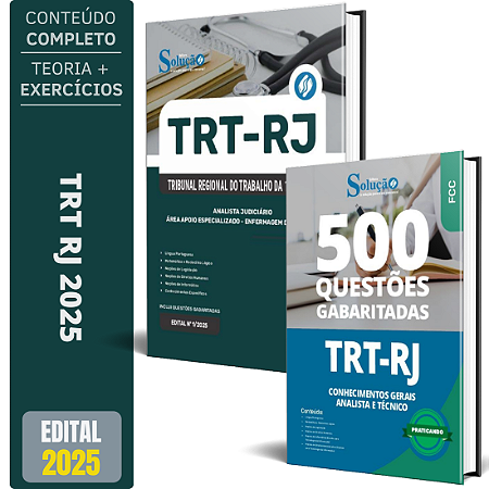 Kit Apostila TRT RJ 2025 - Analista Enfermagem do Trabalho + Testes