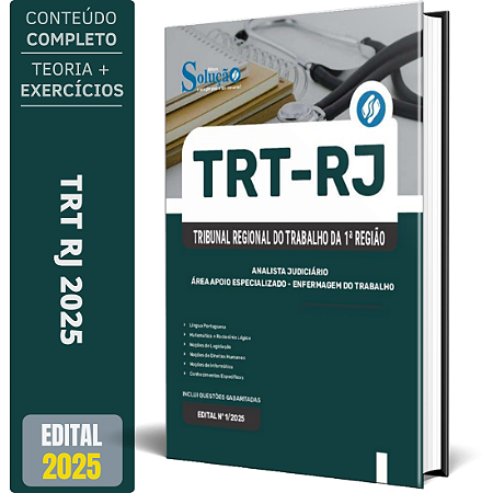 Apostila TRT RJ 2025 - Analista Judiciário - Área Apoio Especializado - Enfermagem do Trabalho