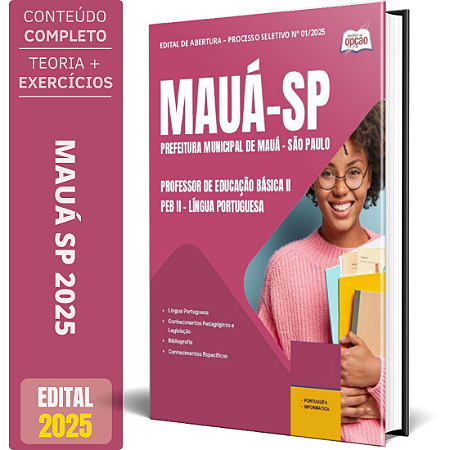 Apostila Prefeitura de Mauá SP 2025 - Professor de Educação Básica II - PEB II - Língua Portuguesa