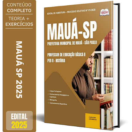 Apostila Prefeitura de Mauá SP 2025 - Professor de Educação Básica II - PEB II - História