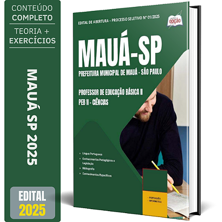 Apostila Prefeitura de Mauá SP 2025 - Professor de Educação Básica II - PEB II - Ciências