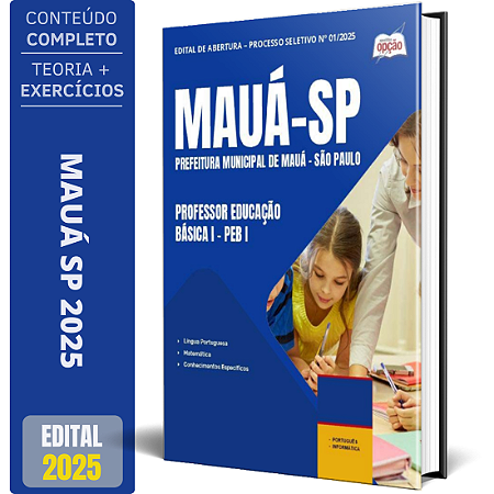 Apostila Prefeitura de Mauá SP 2025 - Professor Educação Básica I - PEB I