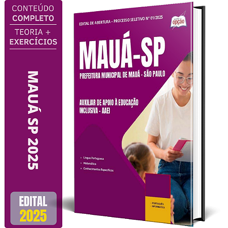 Apostila Prefeitura de Mauá SP 2025 - Auxiliar de Apoio à Educação Inclusiva - AAEI