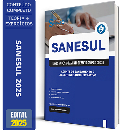 Apostila SANESUL 2025 - Agente de Saneamento e Assistente Administrativo