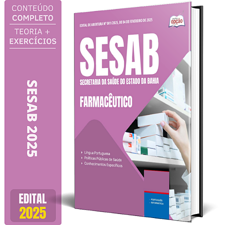 Apostila SESAB Temporários 2025 - Farmacêutico