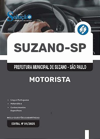 Apostila Prefeitura de Suzano SP 2025 - Motorista