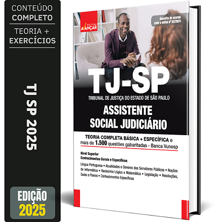 Apostila TJ SP 2025 - Assistente Social (100% Impressa)