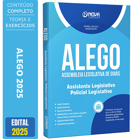 Apostila ALEGO 2025 - Assistente Legislativo - Policial Legislativo