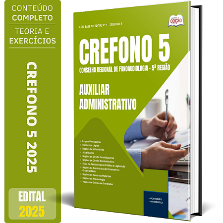 Apostila CREFONO 5 2025 - Auxiliar Administrativo