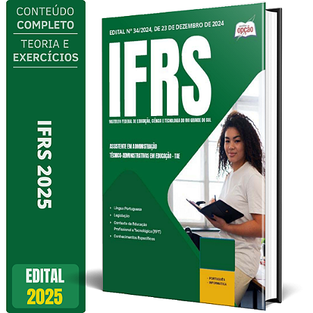 Apostila IFRS 2025 - Assistente em Administração - Técnico-Administrativos em Educação - TAE