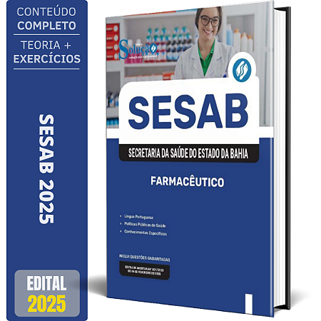 Apostila SESAB Temporários 2025 - Farmacêutico