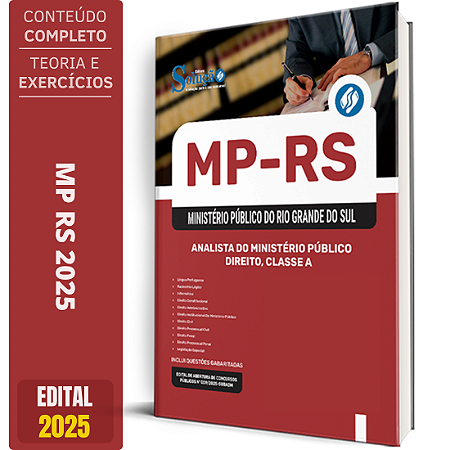 Apostila MP RS 2025 - Analista do Ministério Público - Direito, Classe A