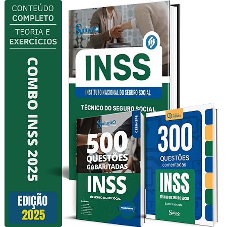 Kit Combo INSS Técnico 2025 + Questões Gabaritadas E Comentadas