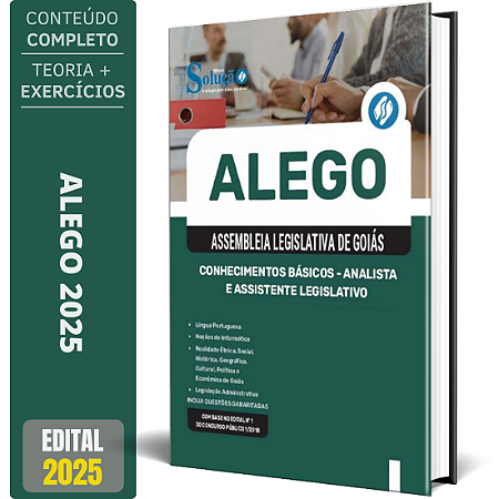 Apostila ALEGO 2025 - Conhecimentos Básicos - Analista e Assistente Legislativo