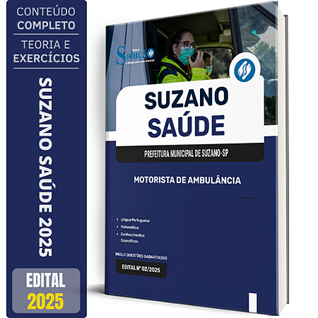 Apostila Suzano Saúde 2025 - Motorista de Ambulância