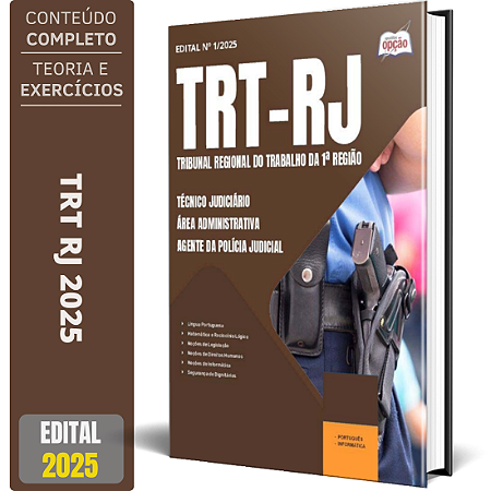 Apostila TRT RJ 2025 - Técnico Judiciário - Área Administrativa - Agente da Polícia Judicial