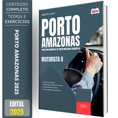 Apostila Prefeitura de Porto Amazonas PR 2025 - Motorista II