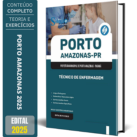 Apostila Prefeitura de Porto Amazonas PR 2025 - Técnico de Enfermagem