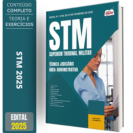 Apostila STM 2025 - Técnico Judiciário - Área: Administrativa