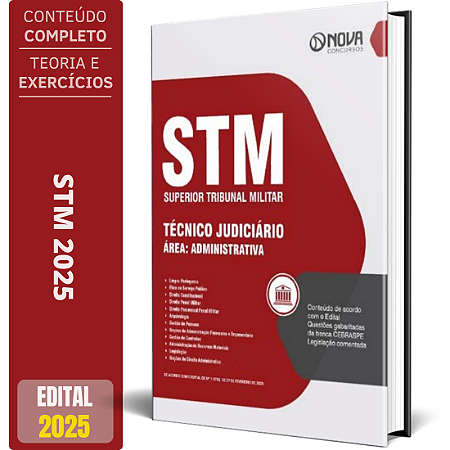 Apostila STM 2025 - Técnico Judiciário - Área: Administrativa