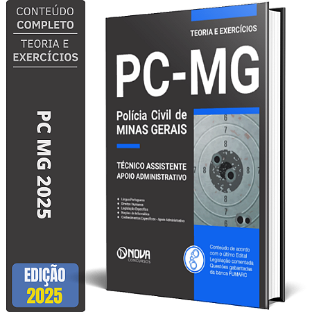 Apostila PC MG 2025 - Técnico Assistente - Apoio Administrativo