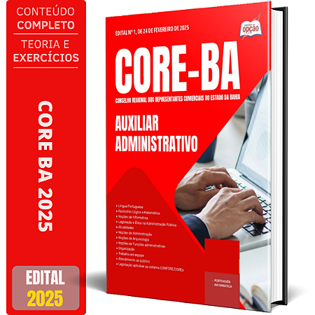 Apostila CORE BA 2025 - Auxiliar Administrativo
