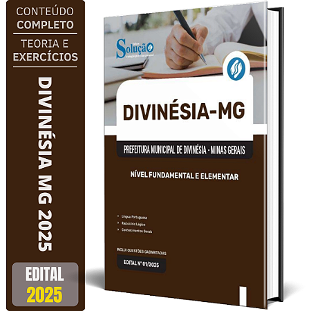 Apostila Prefeitura de Divinésia MG 2025 - Nível Fundamental e Elementar