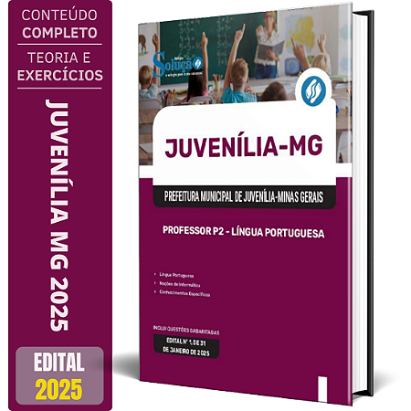 Apostila Prefeitura de Juvenília MG 2025 - Professor P2 - Língua Portuguesa